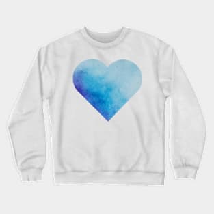 Light blue watercolor heart Crewneck Sweatshirt